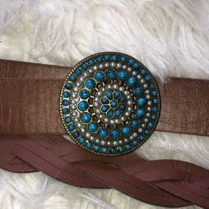 Medallion braided belt